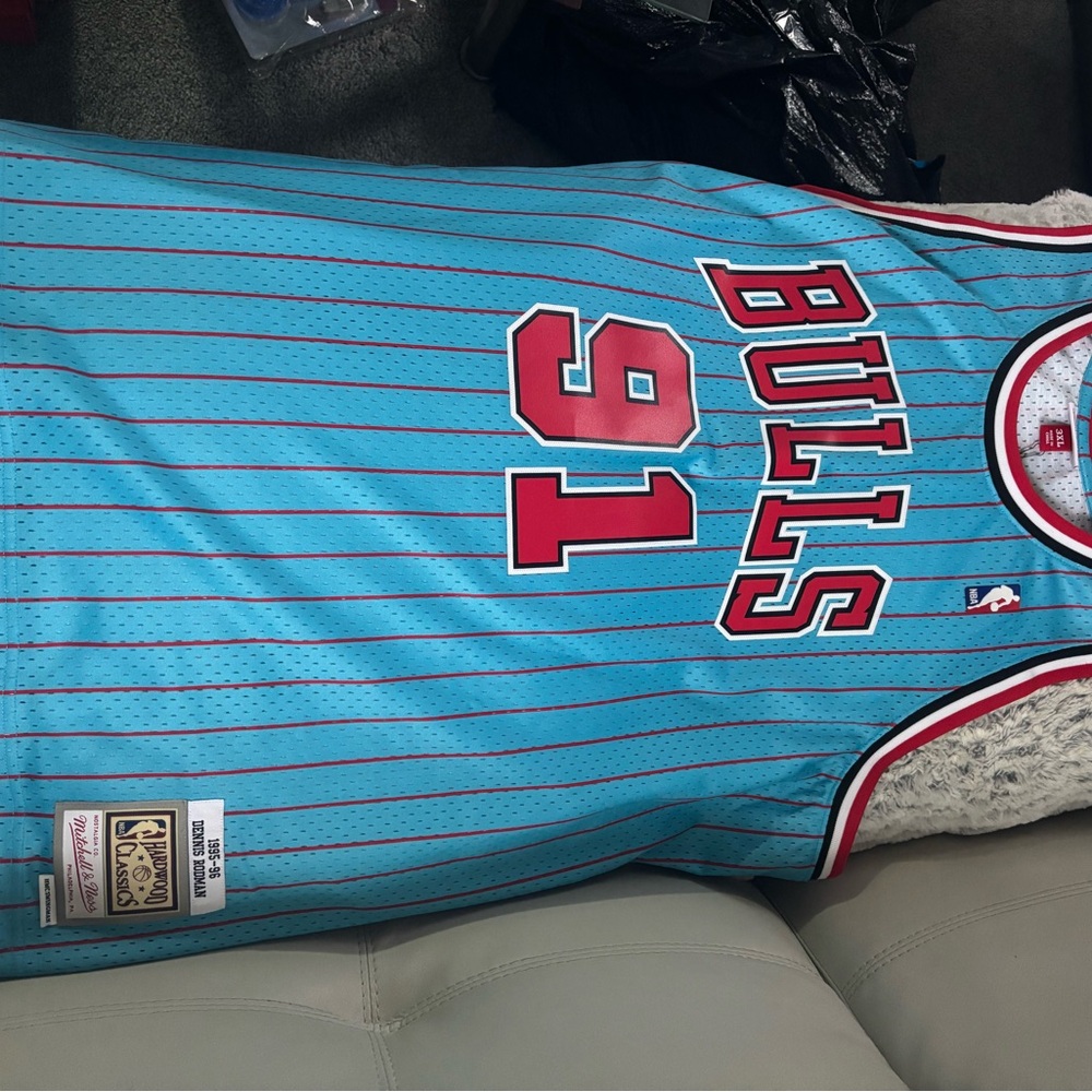 Mitchell & Ness Teal Hardwood Classics Jersey